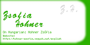 zsofia hohner business card