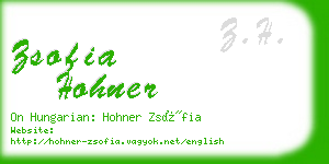 zsofia hohner business card